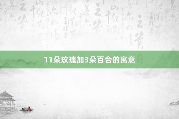 11朵玫瑰加3朵百合的寓意